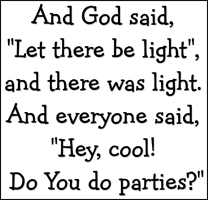 and god said let there be light t shirt